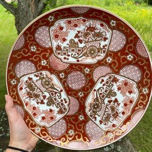 Vintage Japanese hand painted platter
